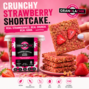 Strawberry Shortcake Crunch Bark