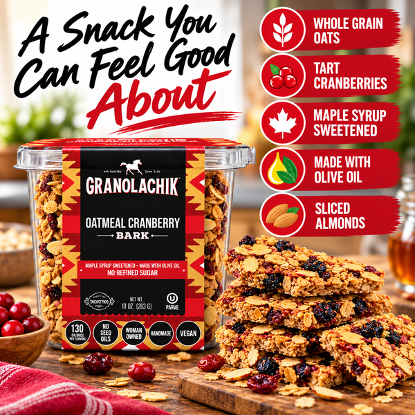 Oatmeal Cranberry Crunch Bark